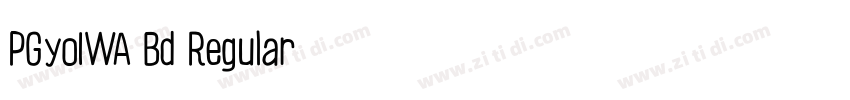PGyoIWA Bd Regular字体转换